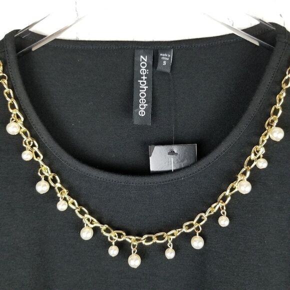 NWT. ZOE and PHOEBE Necklace Knit Top. Size S. - Picture 2 of 8